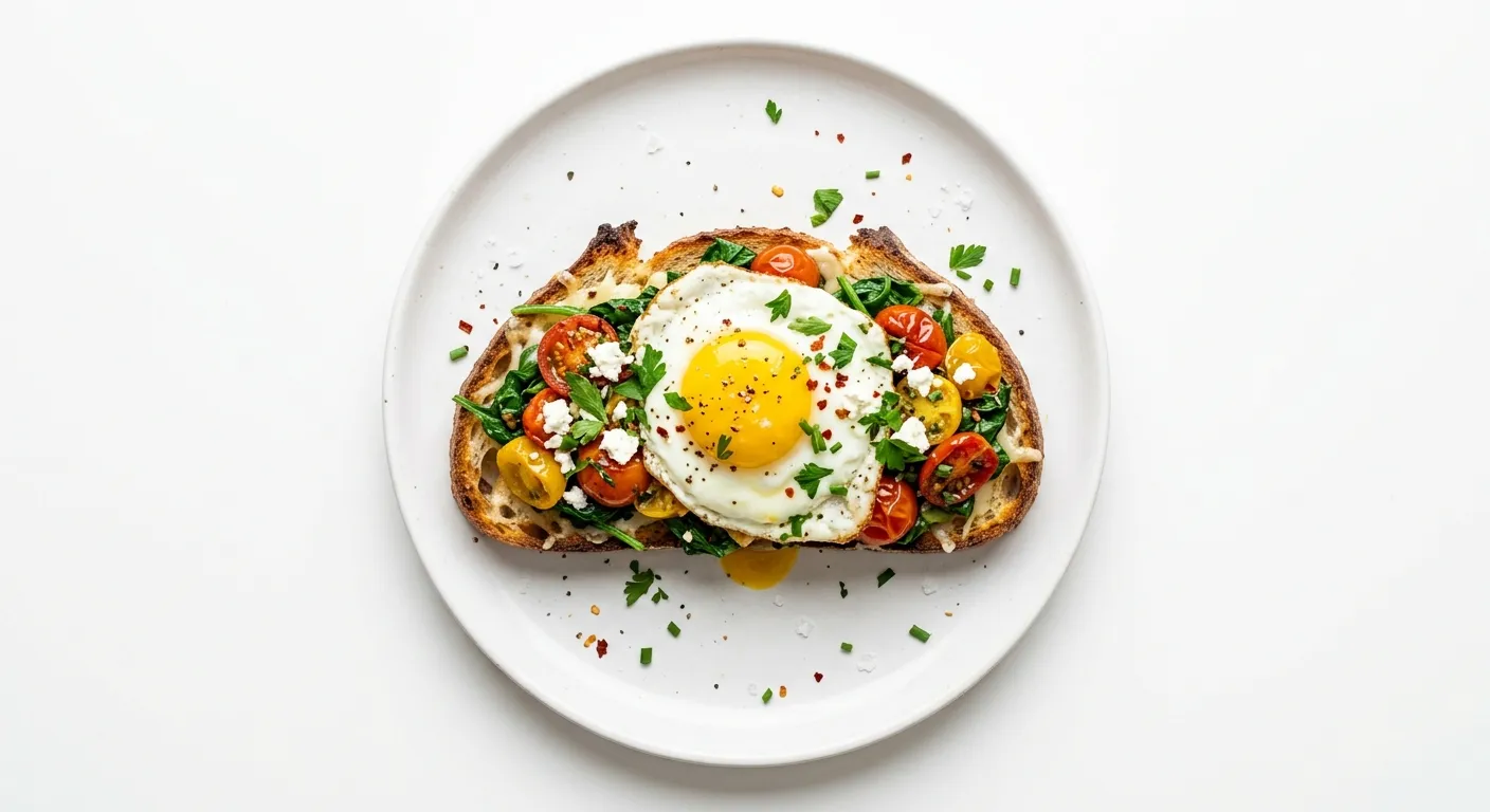 Savory Spinach and Tomato Breakfast Tartine