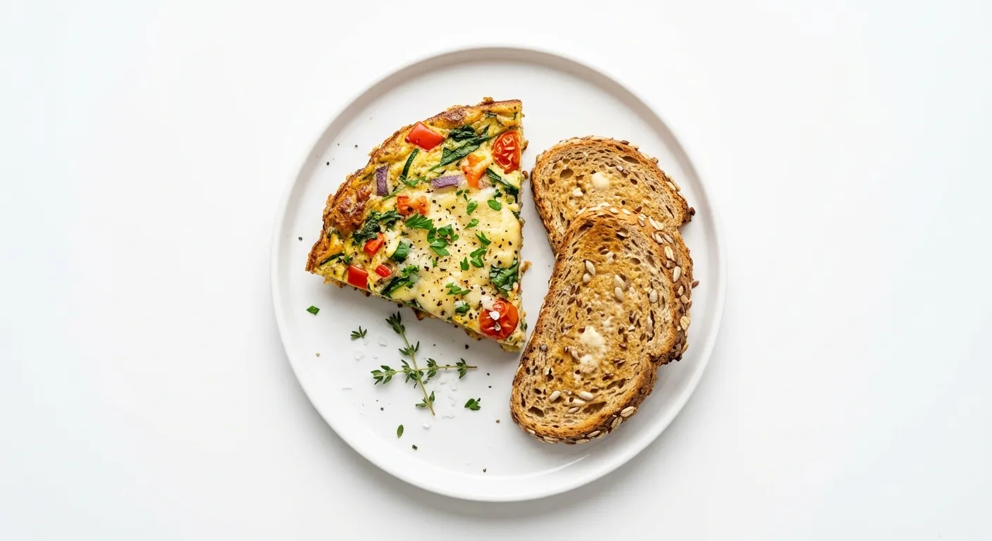 Savory Vegetable Frittata with Whole Grain Toast