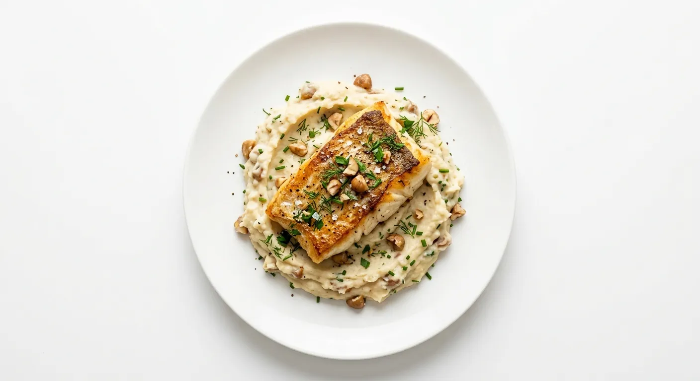 Seared Cod with Chestnut and Celeriac Mash