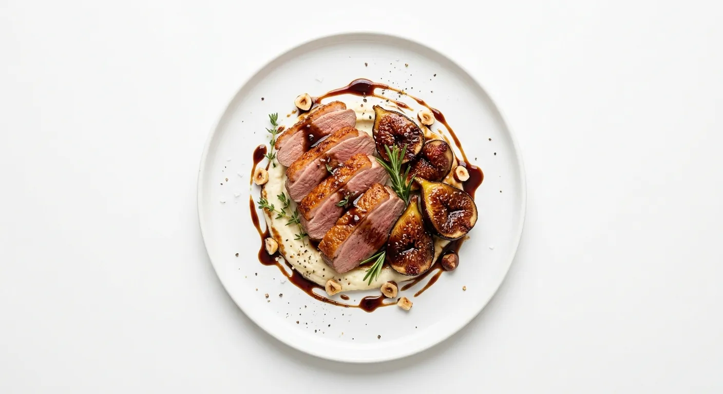 Seared Duck Breast with Fig and Balsamic Reduction
