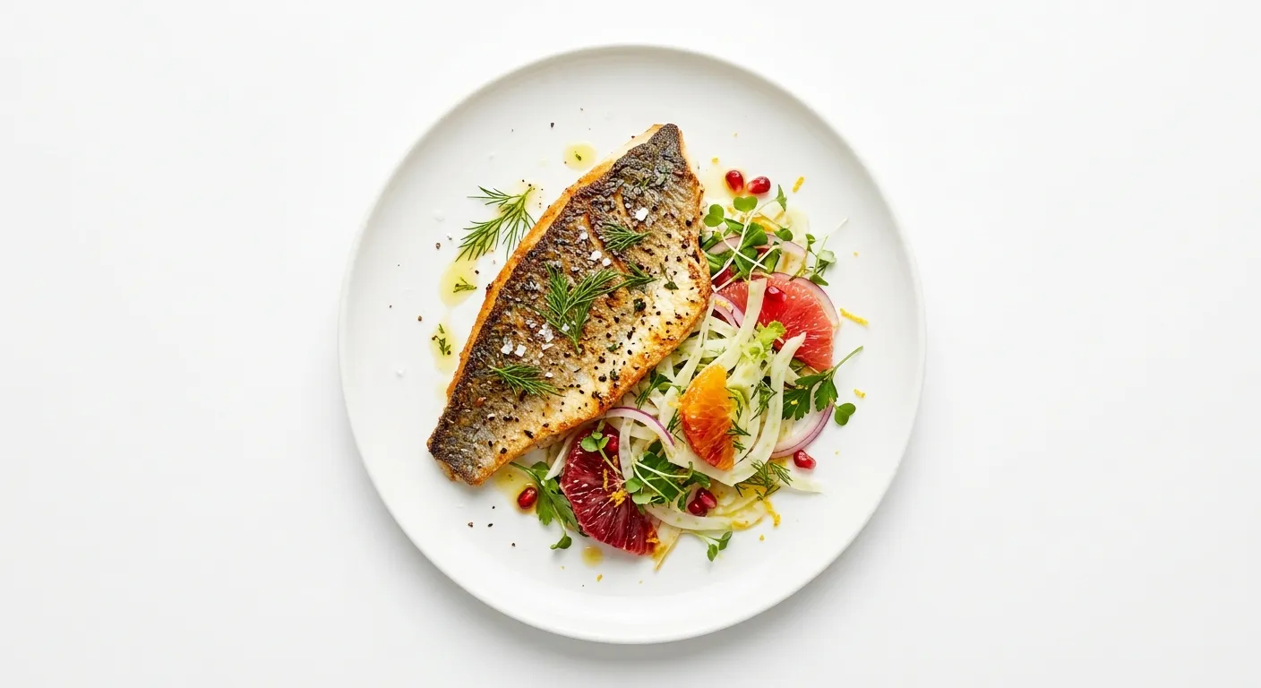 Seared Sea Bass with Fennel and Citrus Salad