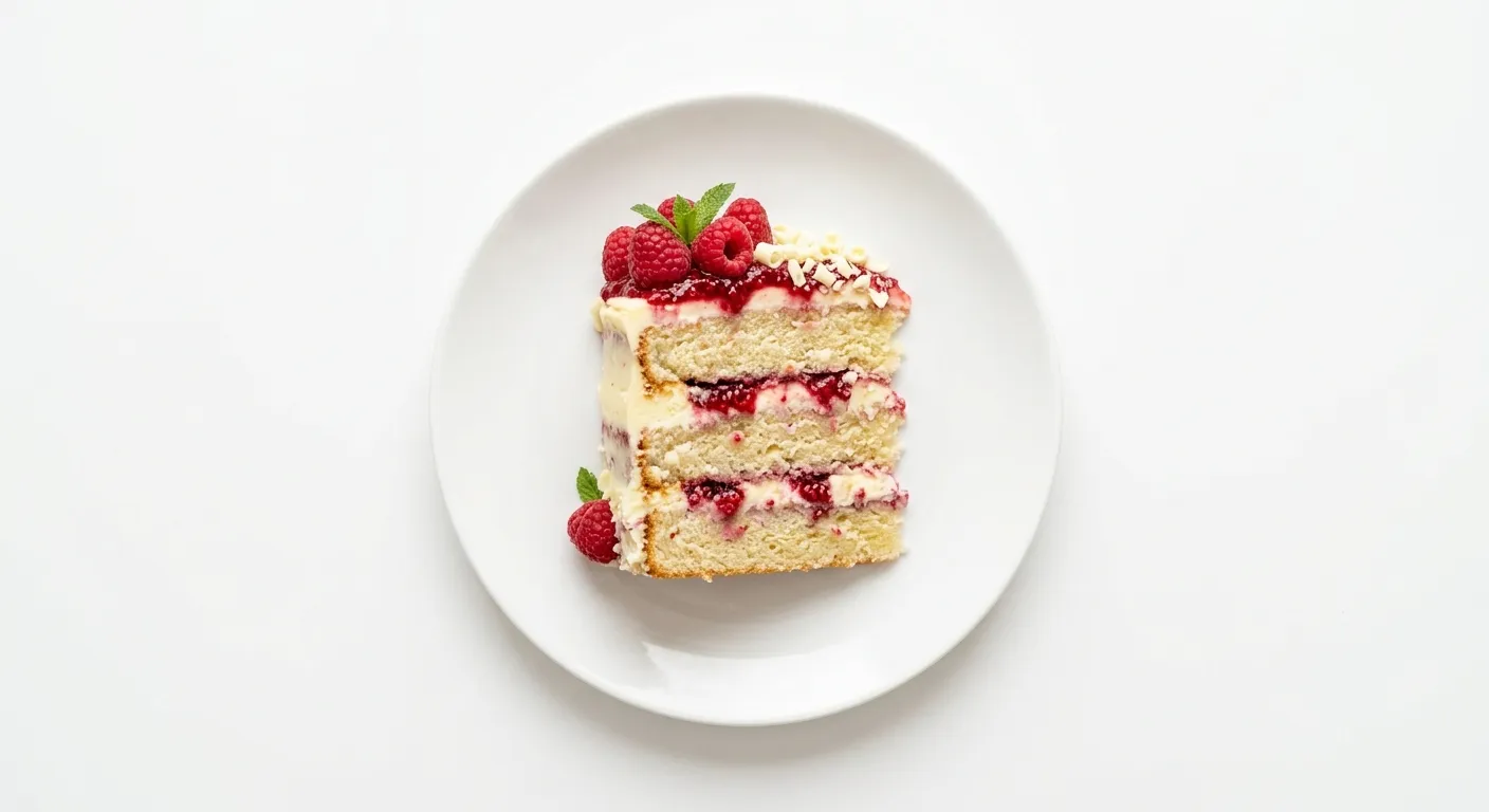 Smashed Raspberry White Chocolate Layer Cake