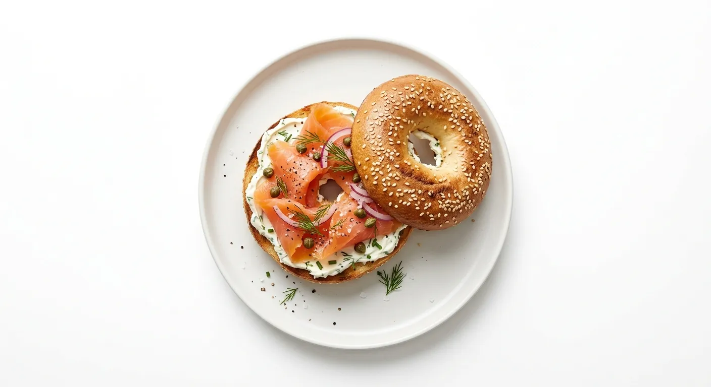 Smoked Salmon and Cream Cheese Bagel