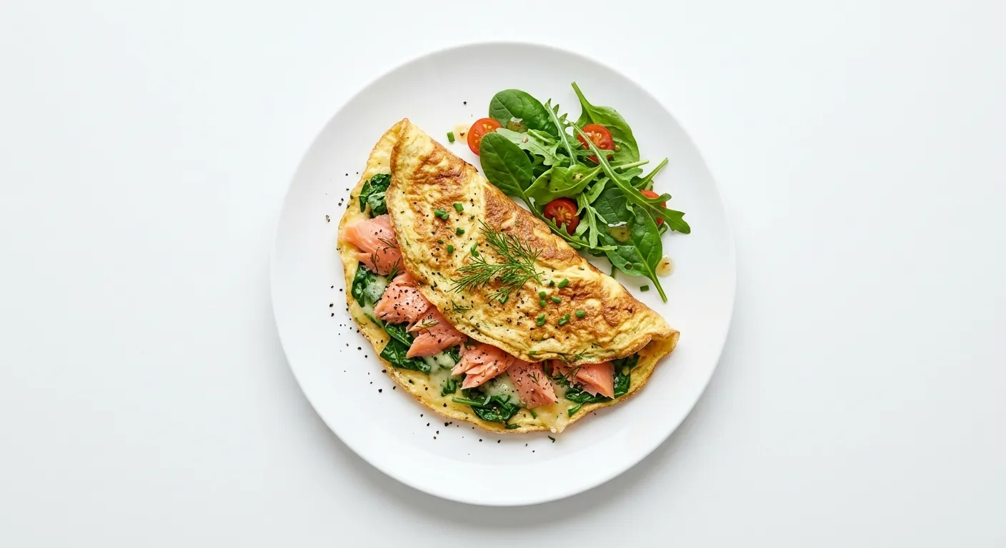 Smoked Salmon and Spinach Omelette