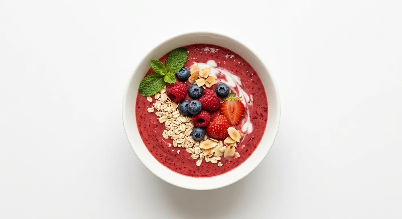 Smoothie aux fruits rouges et avoine