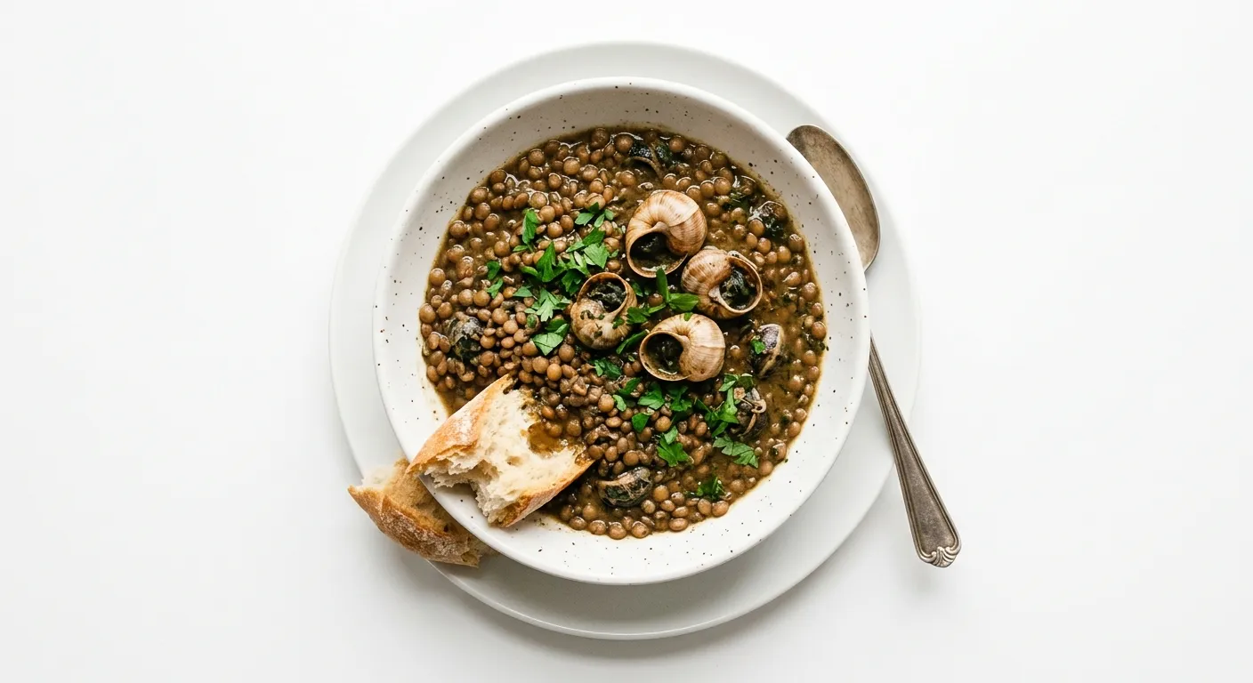 Snail and Lentil Breakfast Bowl