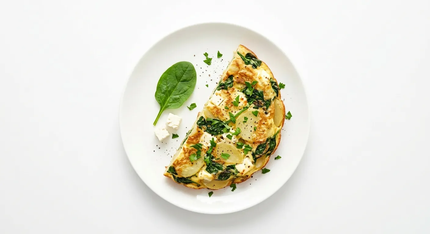 Spanish Breakfast Tortilla with Spinach and Feta