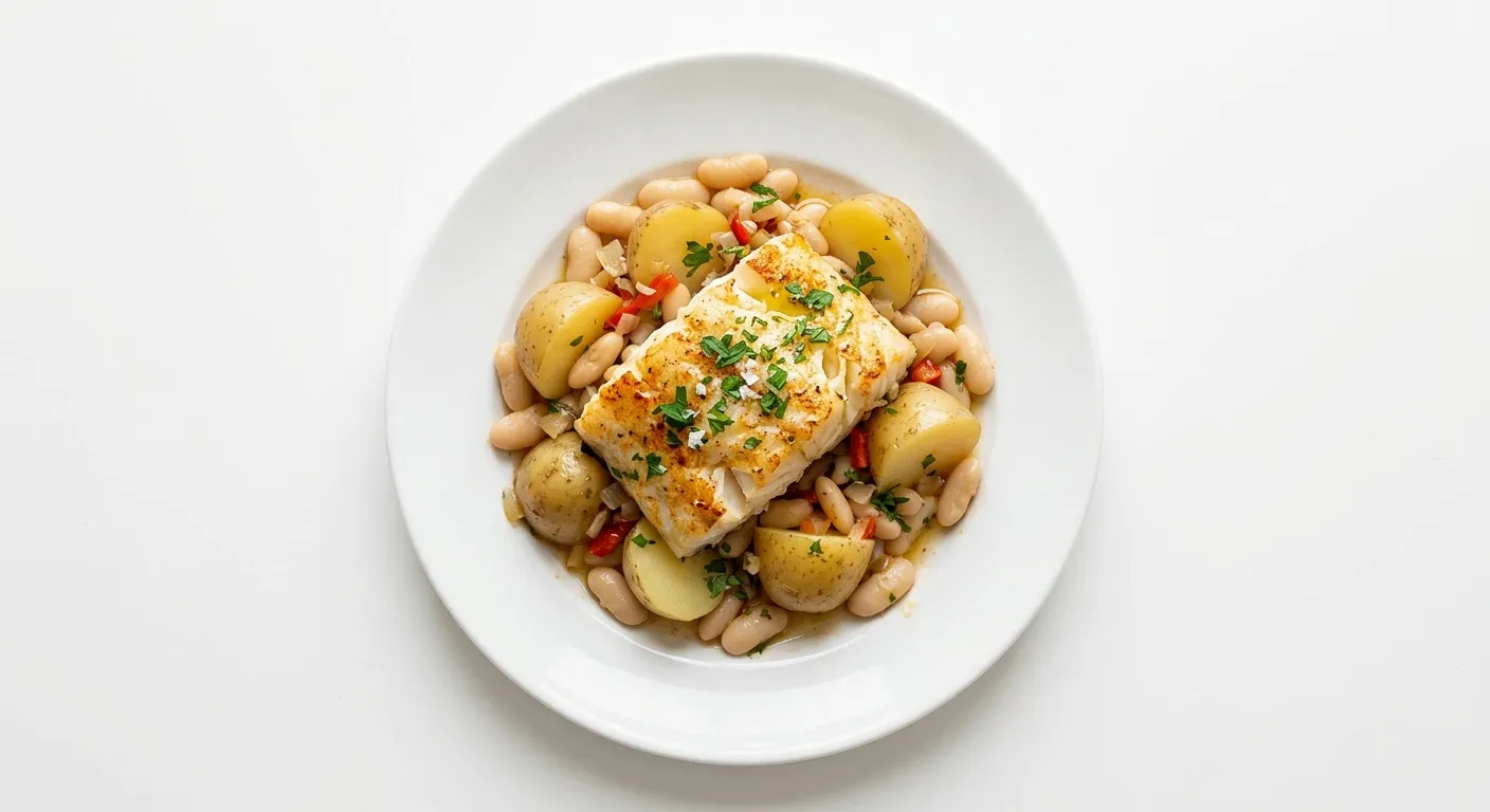 Spanish Cod with Potatoes and Beans