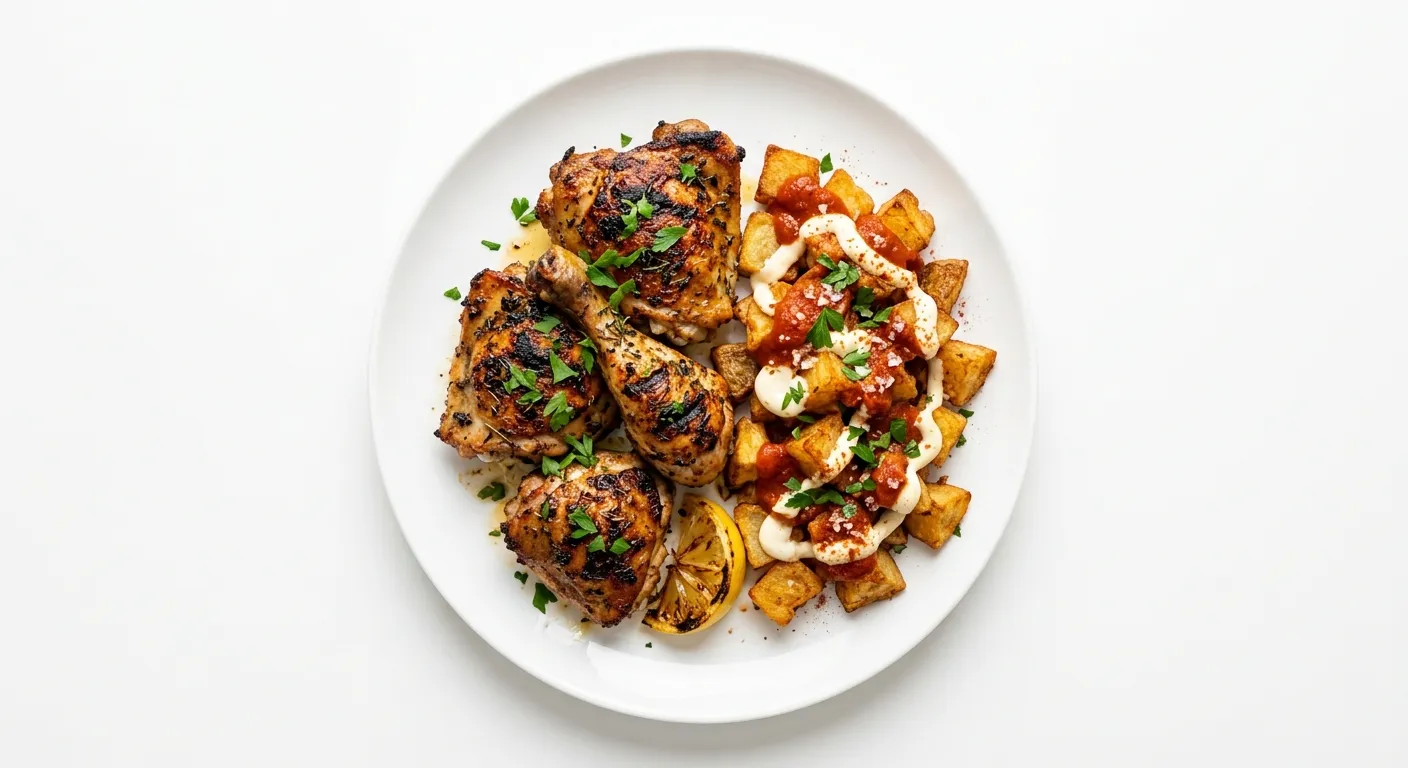 Spanish Grilled Chicken with Patatas Bravas