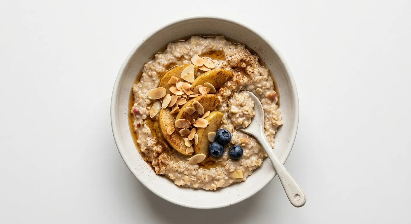 Autumn Spiced Apple and Almond Porridge