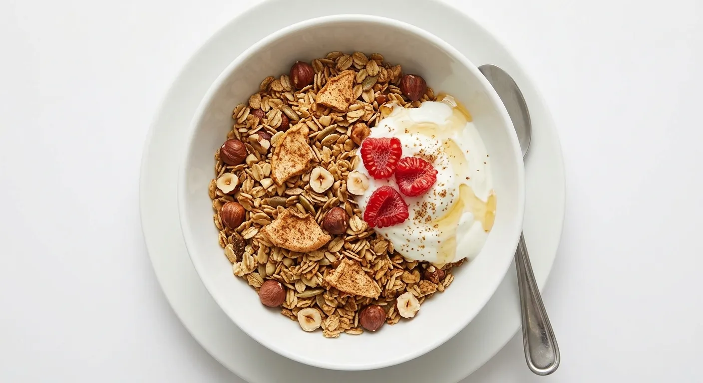 Autumn Spiced Apple and Hazelnut Granola