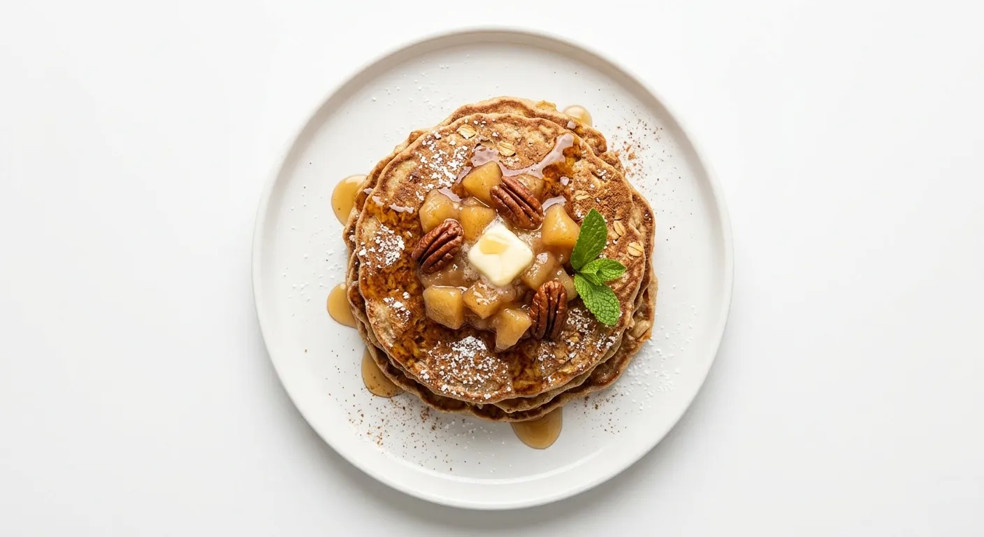 Autumn Spiced Apple and Oat Pancakes