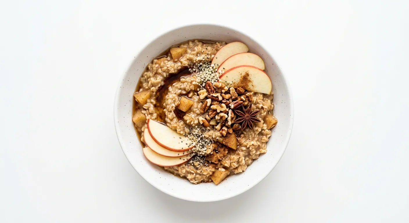 Autumn Spiced Apple and Oatmeal Breakfast Bowl