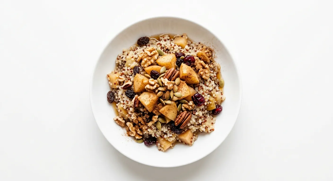Winter Spiced Apple and Quinoa Breakfast Bowl