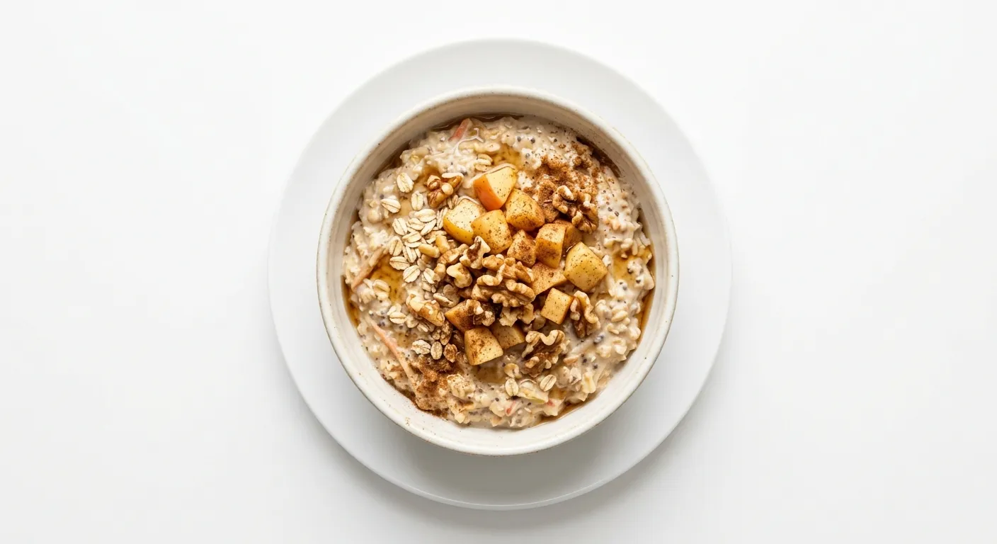 Autumn Spiced Apple and Walnut Overnight Oats