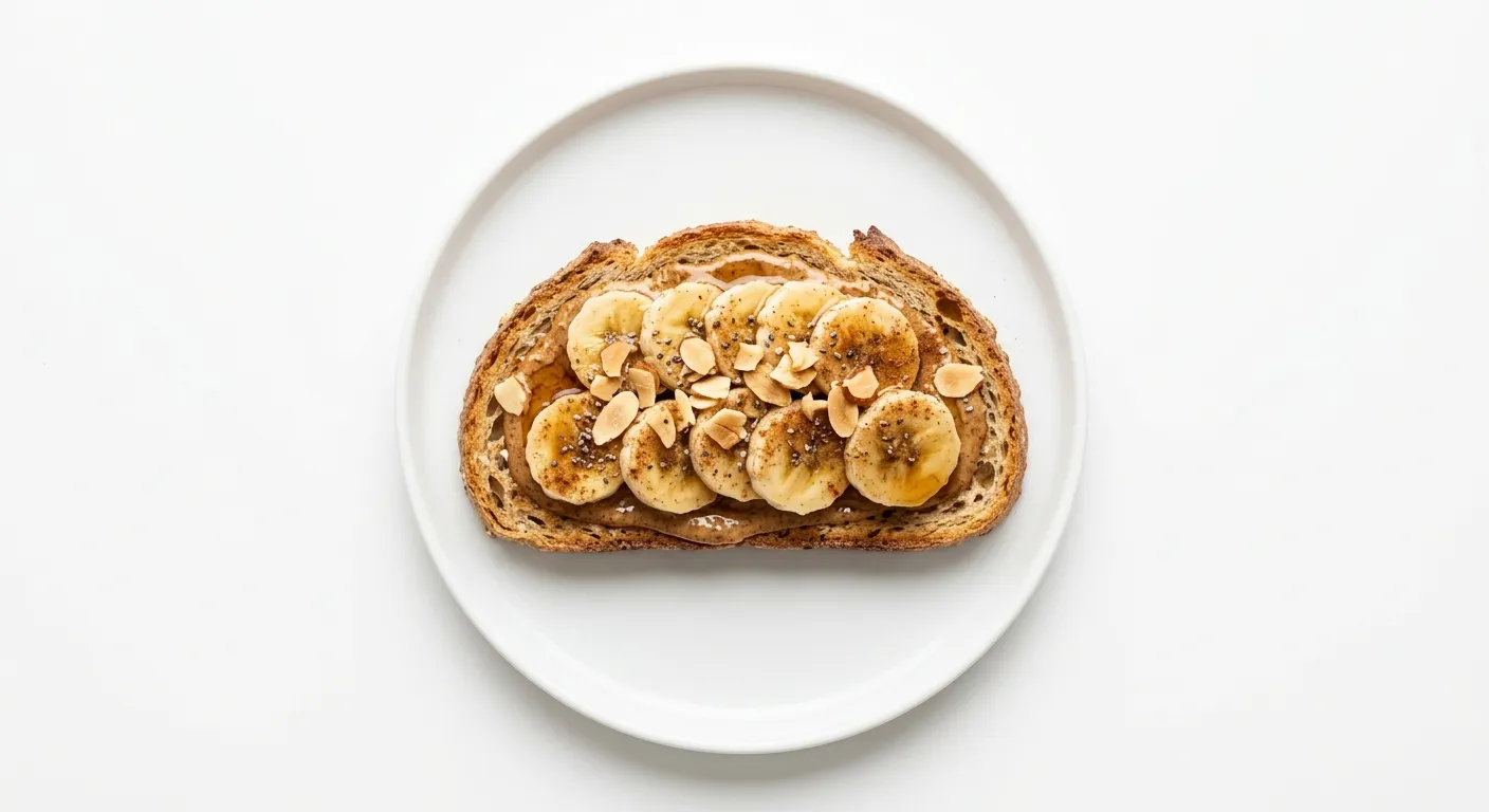 Autumn Spiced Banana and Almond Butter Toast