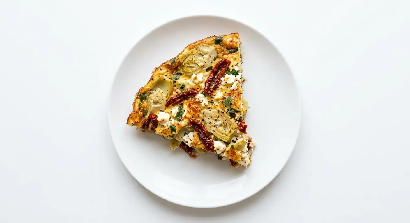 Exotic Spiced Breakfast Frittata with Artichokes and Sun-Dried Tomatoes