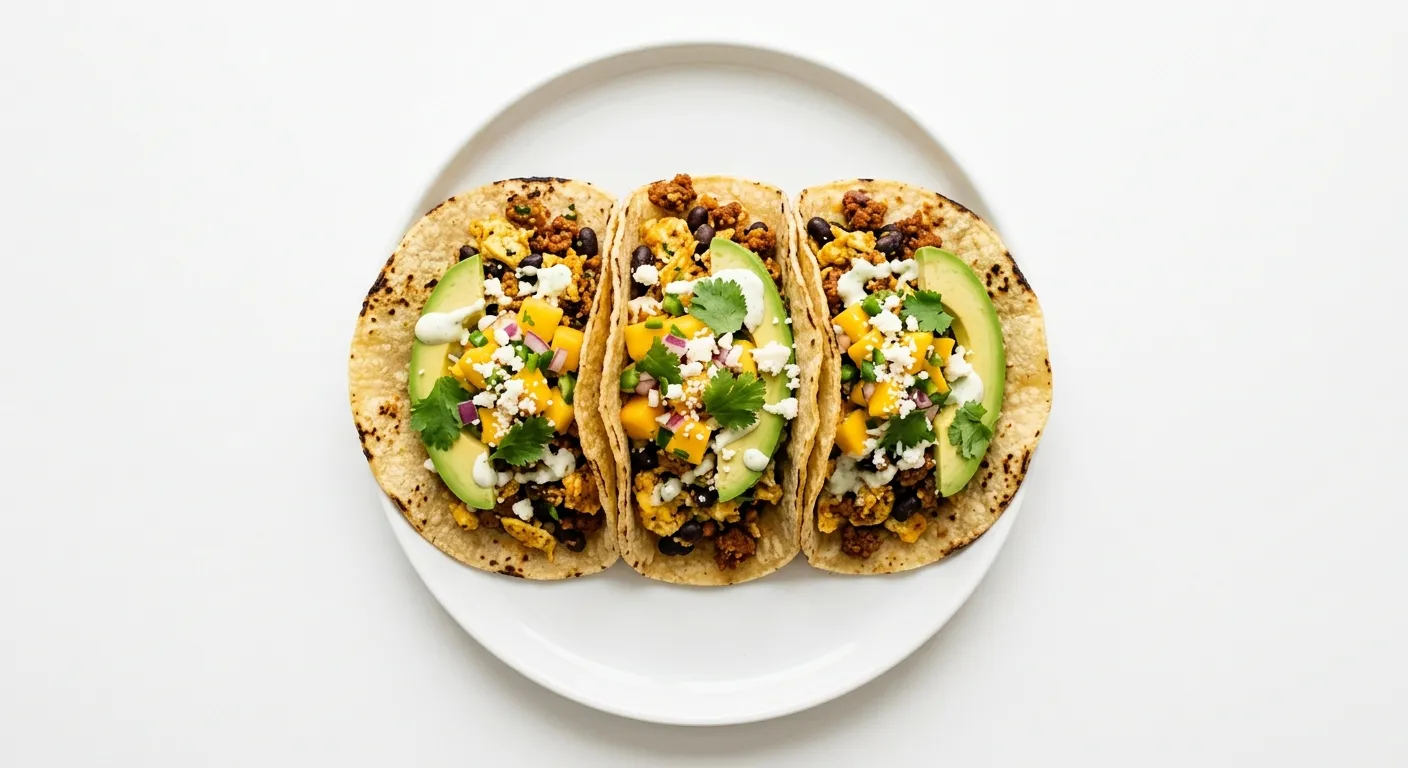 Exotic Spiced Breakfast Tacos with Avocado and Mango Salsa