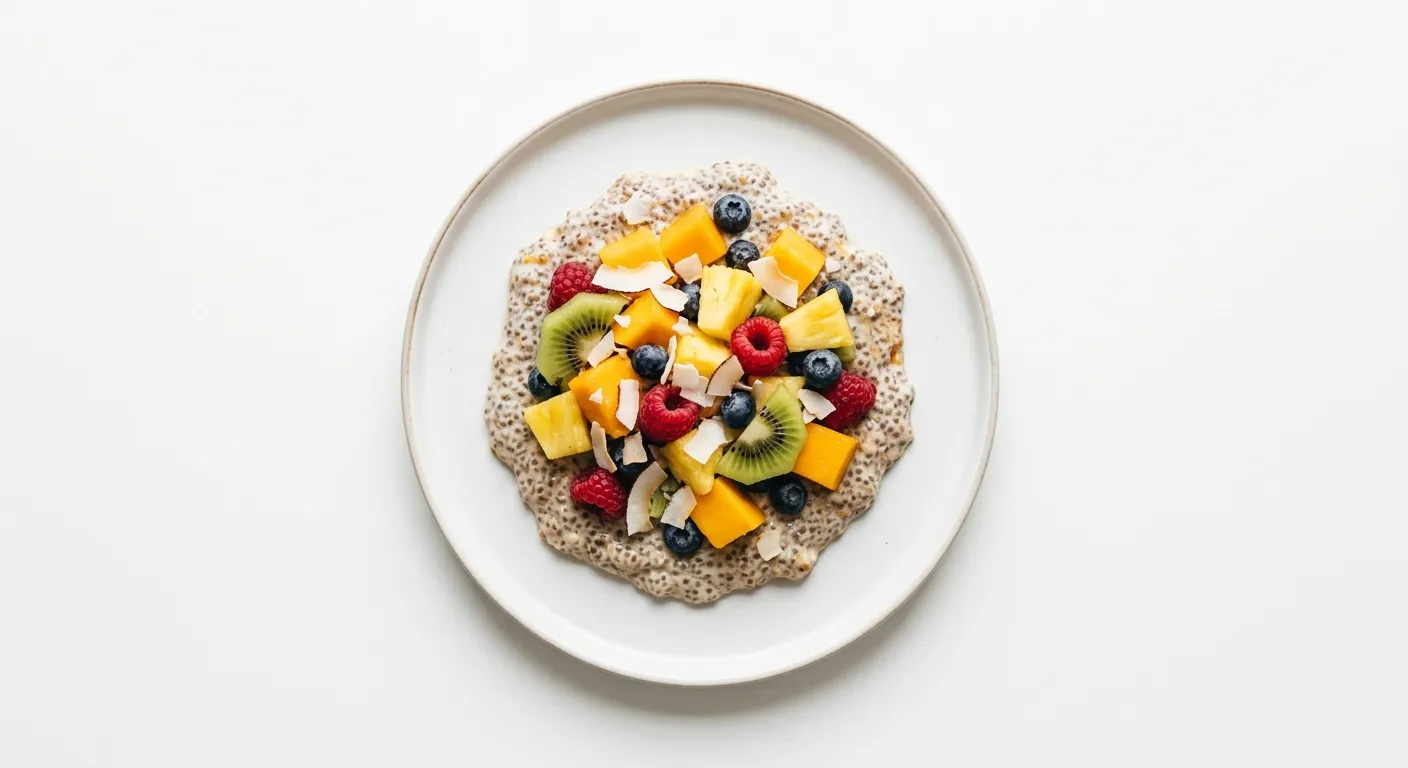 Exotic Spiced Chia Seed Pudding with Tropical Fruits