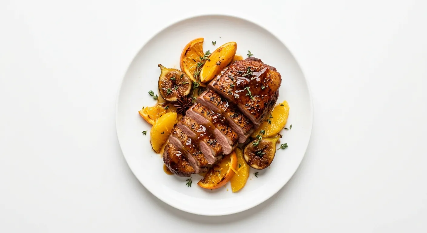 Exotic Spiced Duck Breast with Fig and Orange Glaze