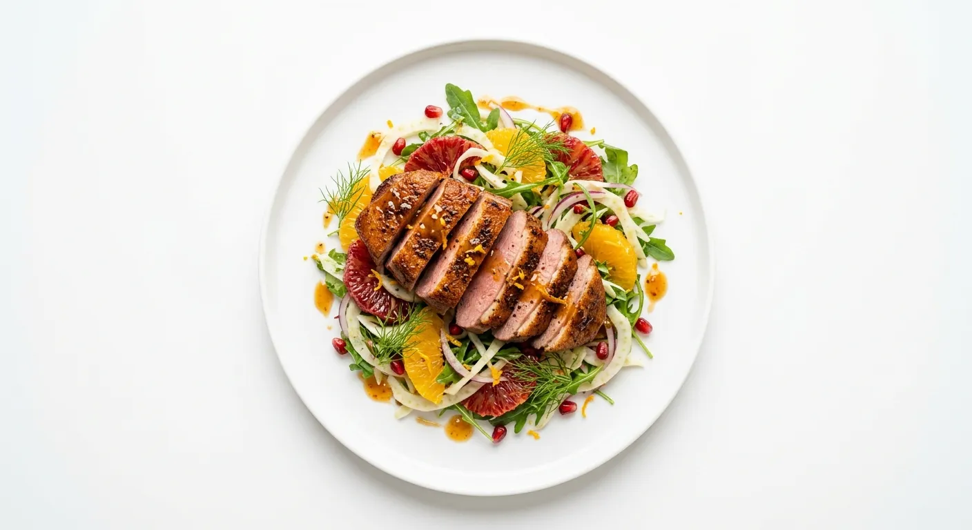 Exotic Spiced Duck Breast with Orange and Fennel Salad