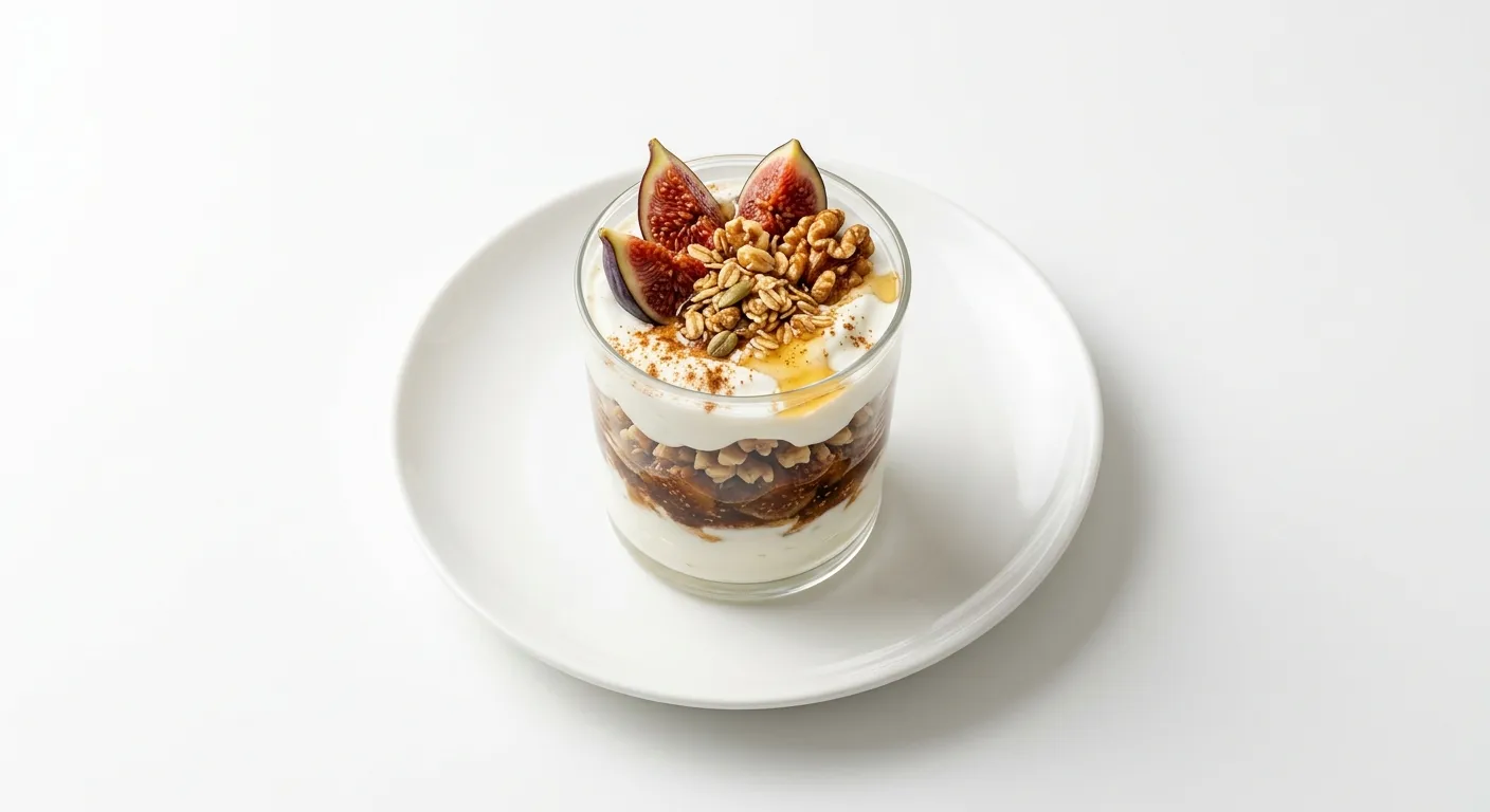 Autumn Spiced Fig and Walnut Yogurt Parfait