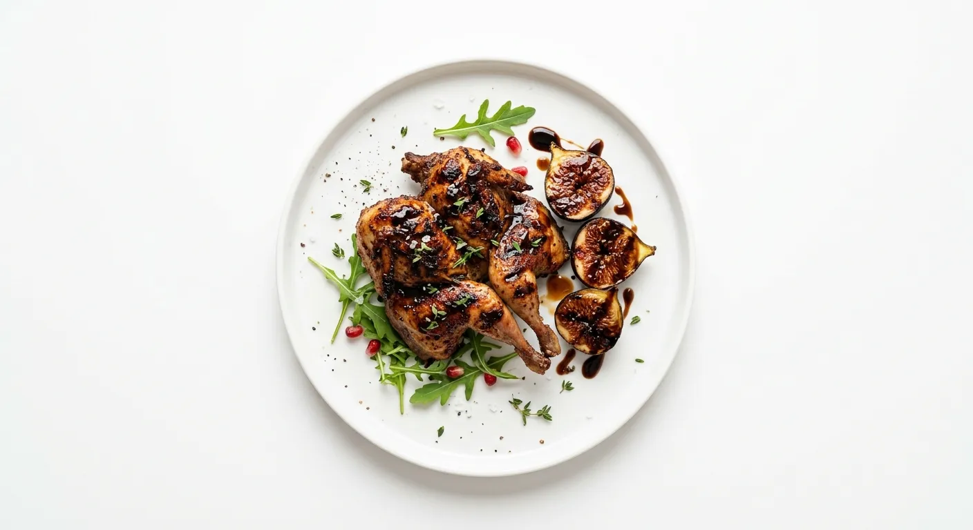 Exotic Spiced Grilled Quail with Fig and Balsamic Glaze