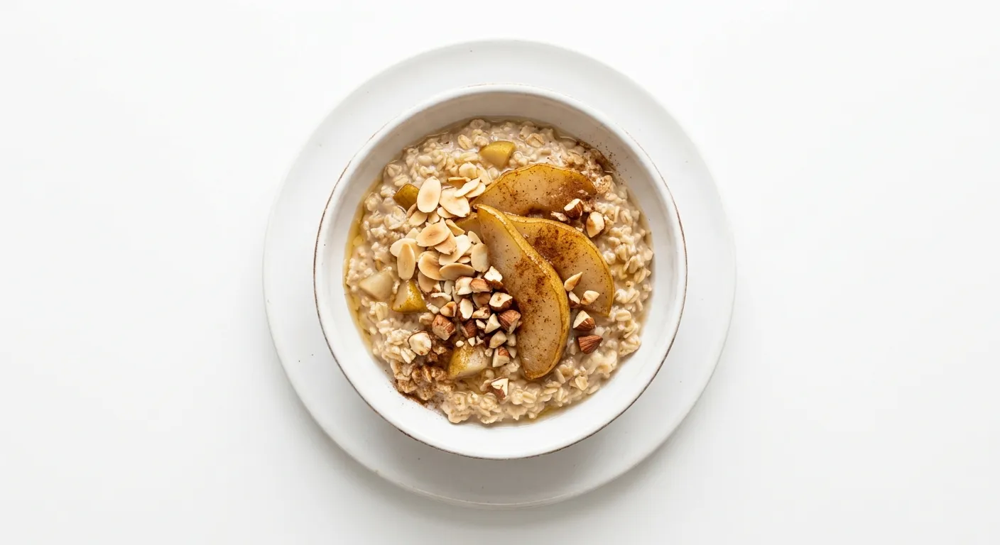Spiced Pear and Almond Porridge