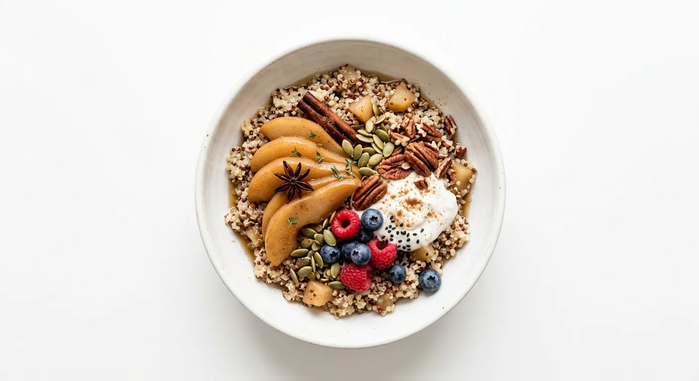 Spiced Pear and Quinoa Breakfast Bowl