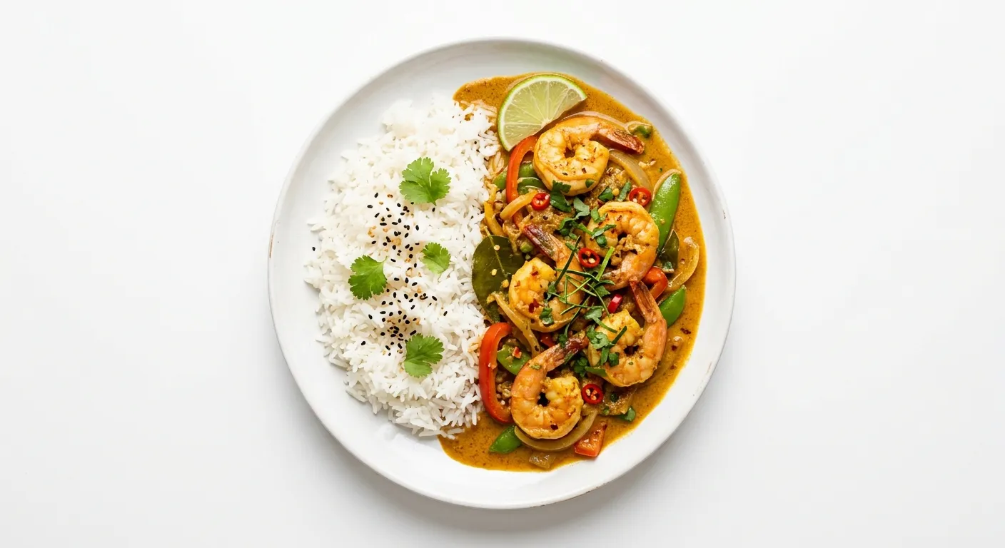 Exotic Spiced Prawn and Coconut Curry with Jasmine Rice