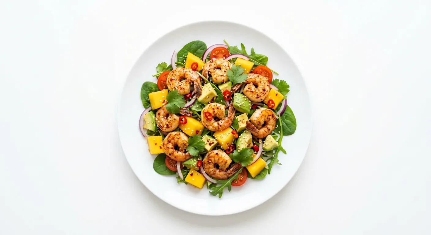 Exotic Spiced Prawn and Mango Salad with Avocado