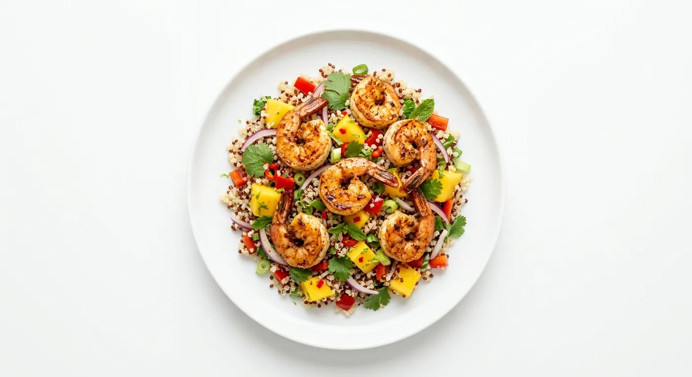 Exotic Spiced Prawn and Mango Salad with Quinoa