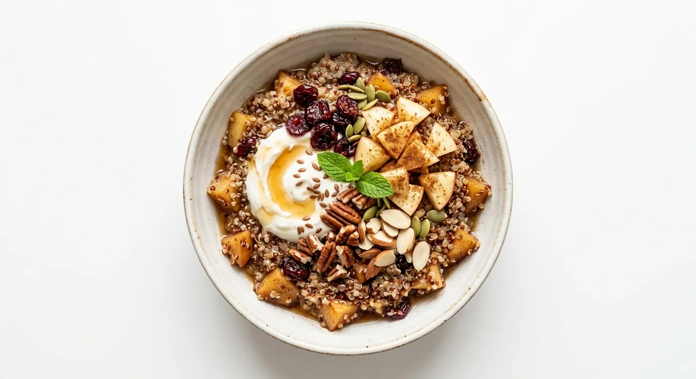 Autumn Spiced Quinoa and Apple Breakfast Bowl