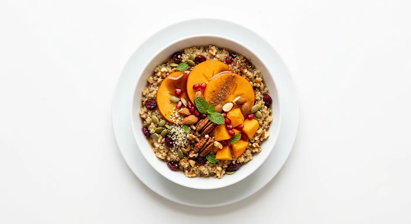 Winter Spiced Quinoa and Persimmon Breakfast Bowl