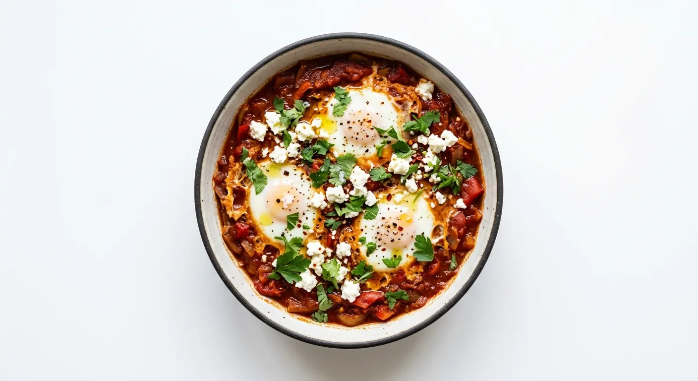 Exotic Spiced Shakshuka with Harissa and Feta