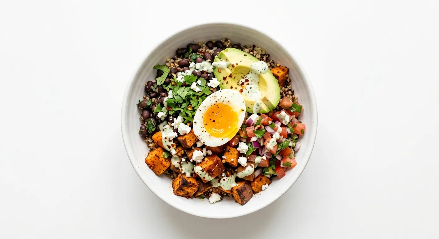 Spiced Sweet Potato and Black Bean Breakfast Bowl