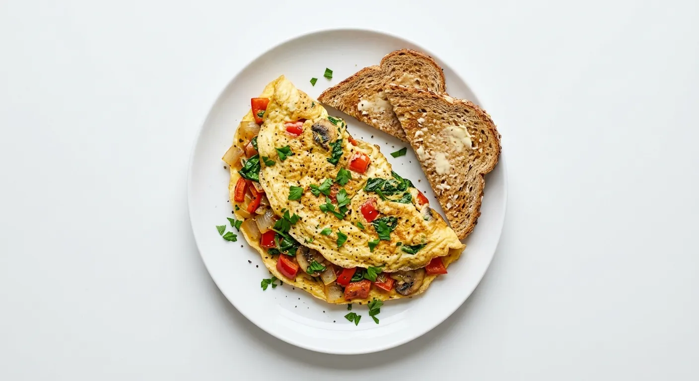Spiced Vegetable Omelette with Whole Grain Toast