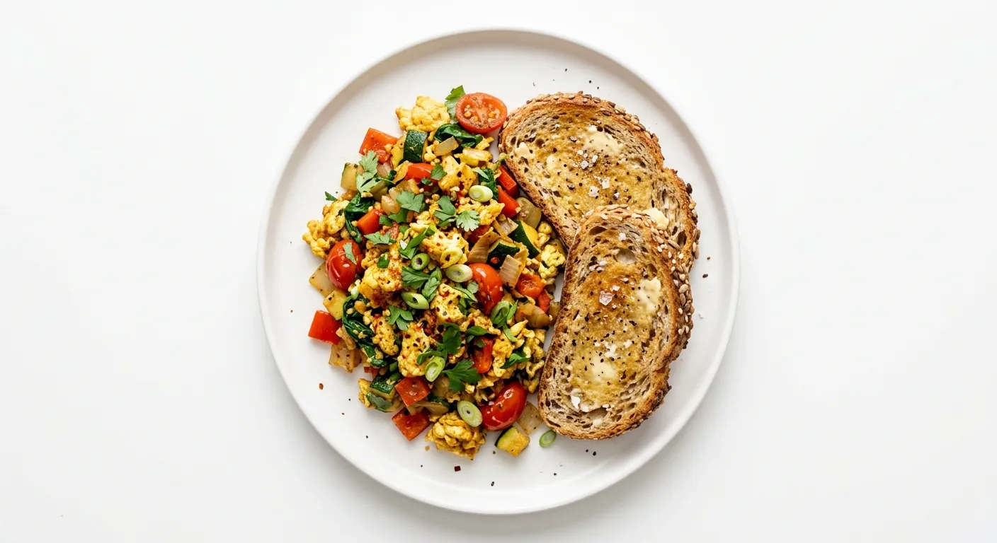 Spiced Vegetable Scramble with Whole Grain Toast