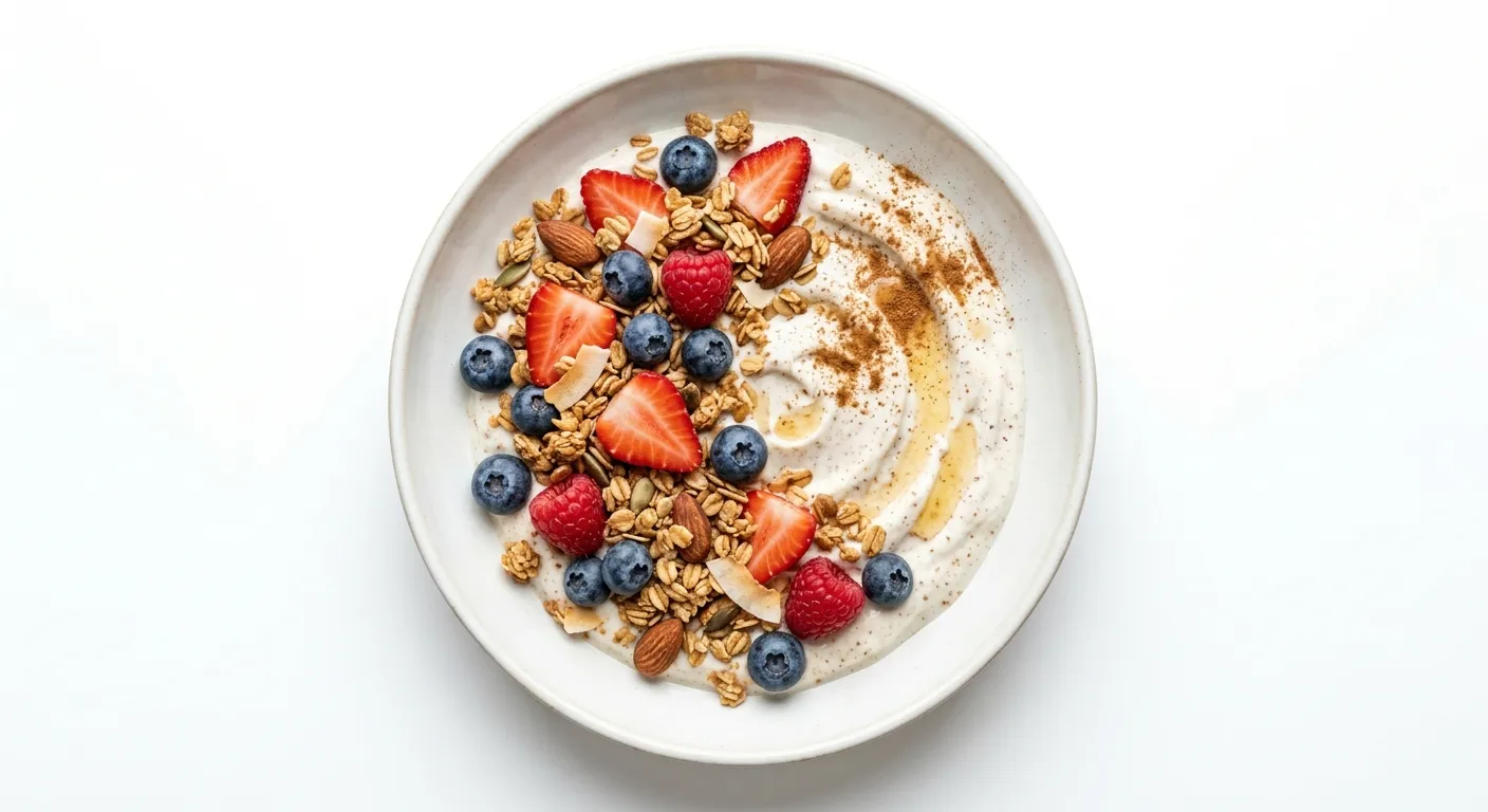 Autumn Spiced Yogurt with Granola and Berries