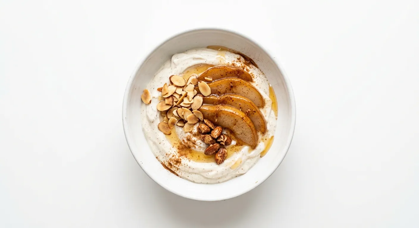 Autumn Spiced Yogurt with Pear and Almonds