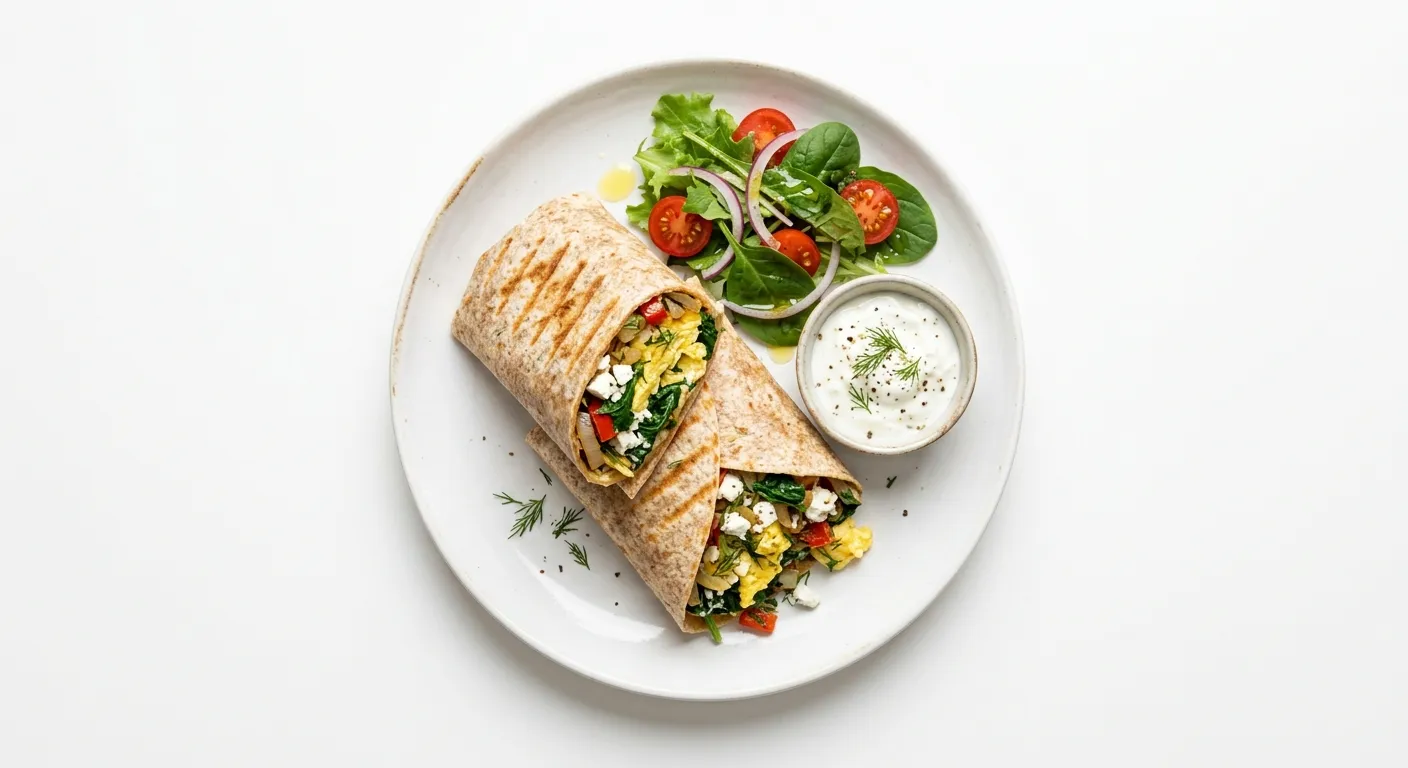 Spinach and Feta Breakfast Wrap