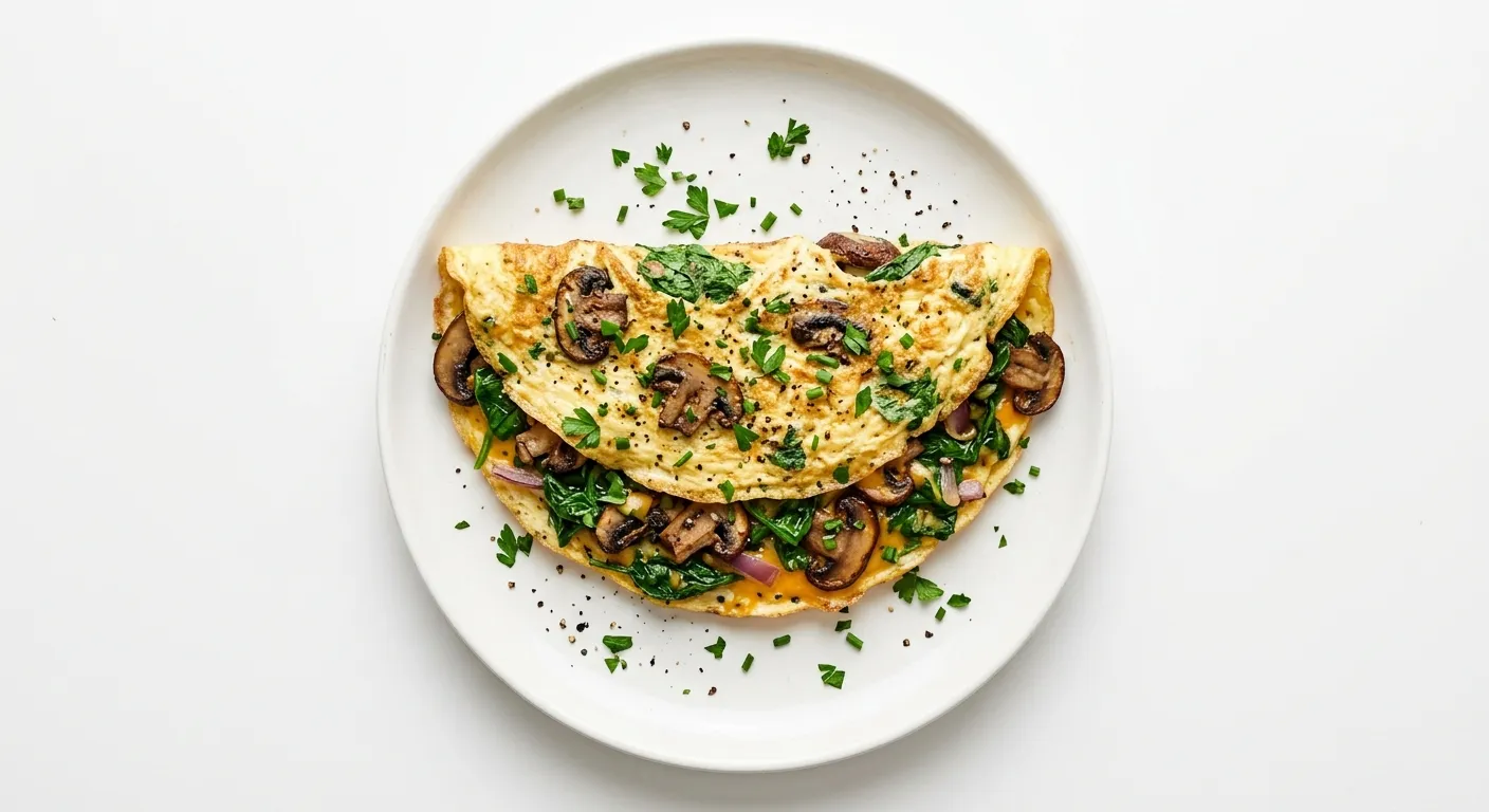 Spinach and Mushroom Omelette
