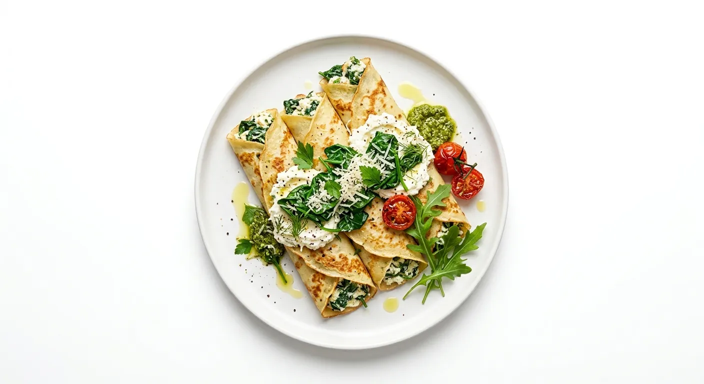 Gourmet Spinach and Ricotta Breakfast Crepes