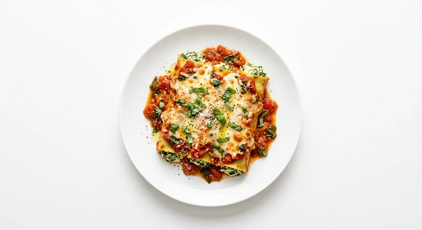 Gourmet Spinach and Ricotta Cannelloni with Tomato Basil Sauce