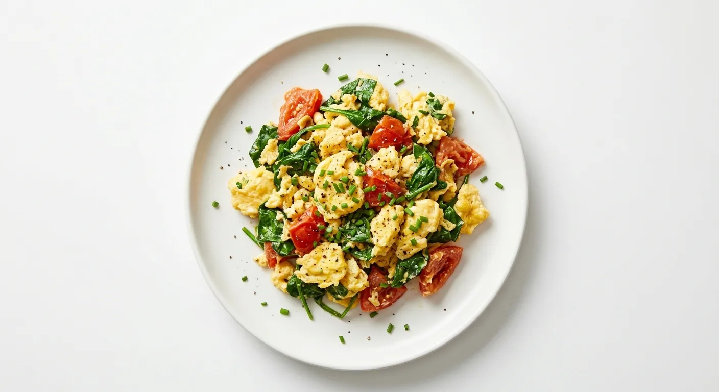 Spinach and Tomato Breakfast Scramble