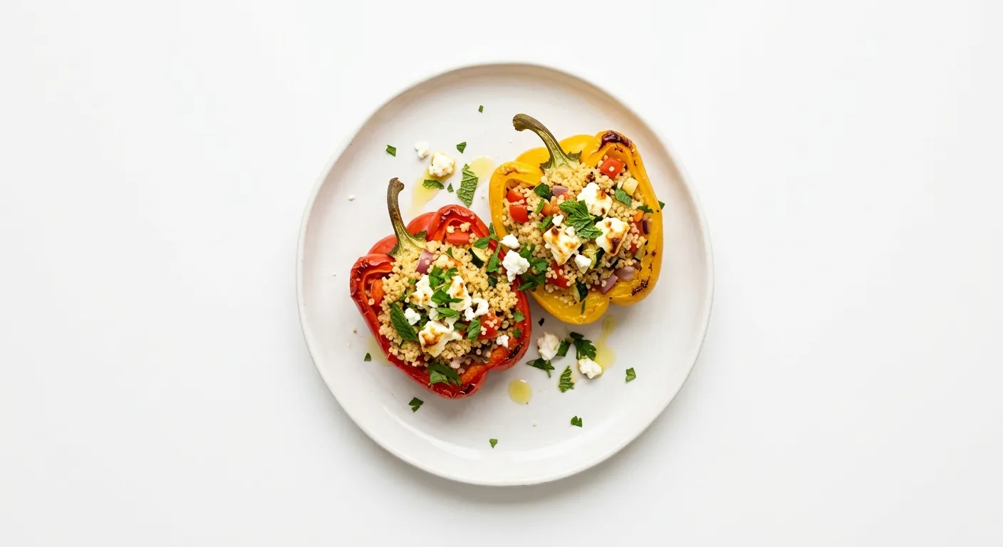 Stuffed Bell Peppers with Couscous and Feta