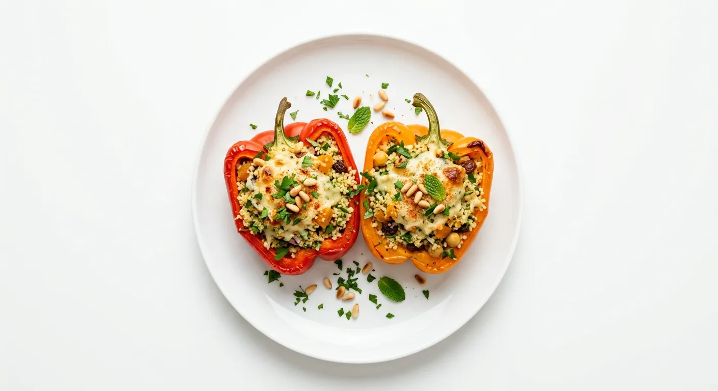 Gourmet Stuffed Bell Peppers with Herbed Couscous