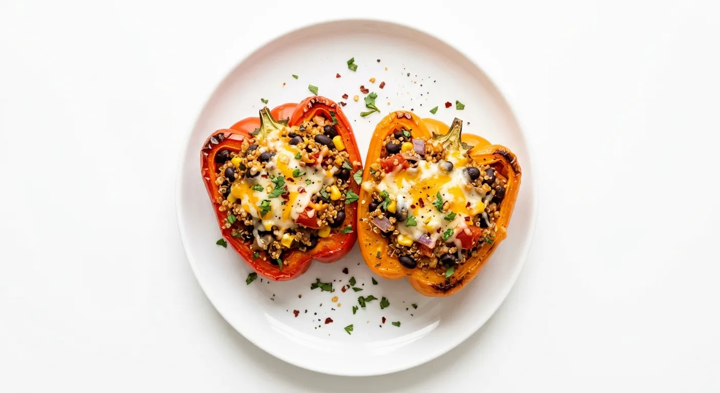 Stuffed Bell Peppers with Quinoa and Black Beans