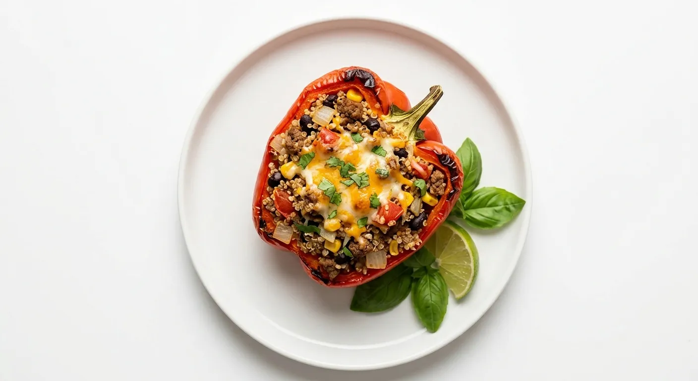Stuffed Bell Peppers with Quinoa and Ground Beef