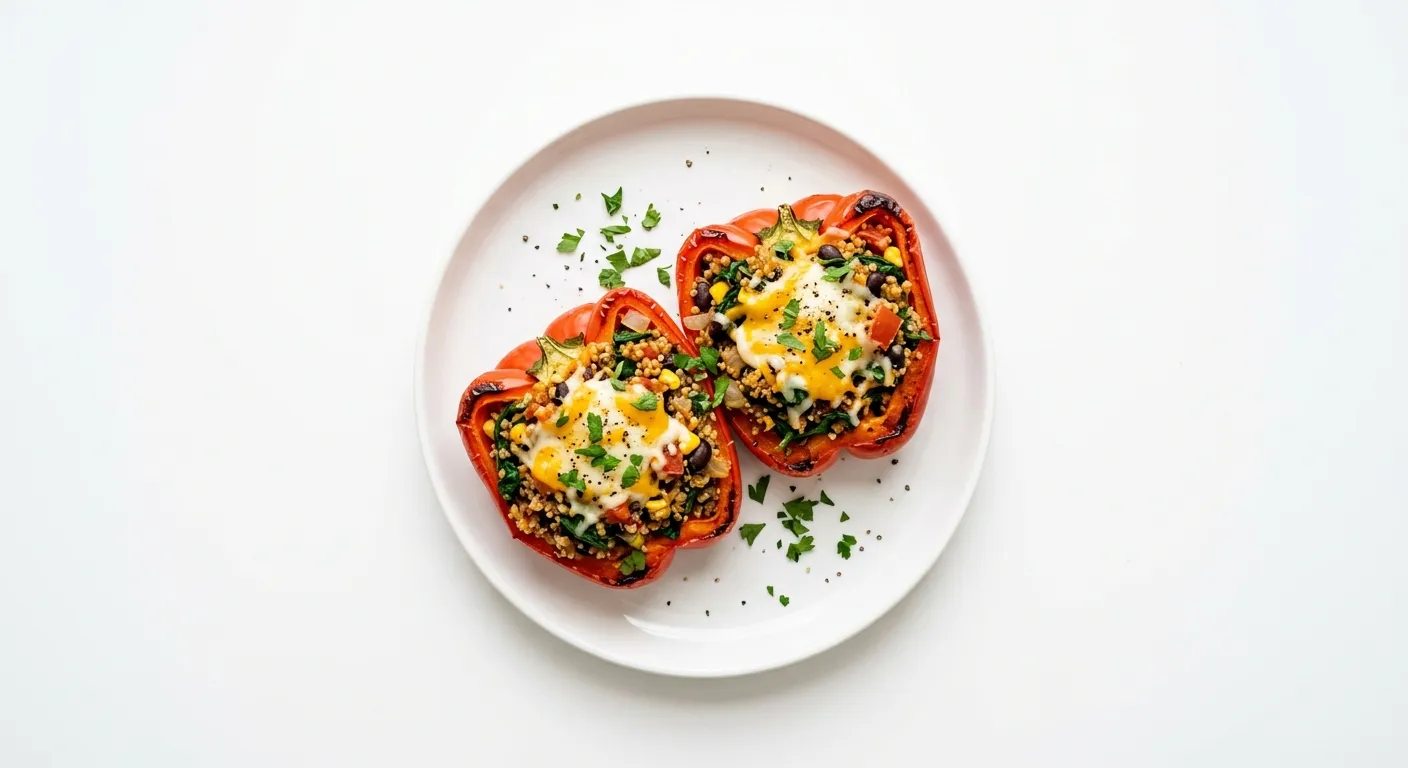Stuffed Bell Peppers with Quinoa and Spinach